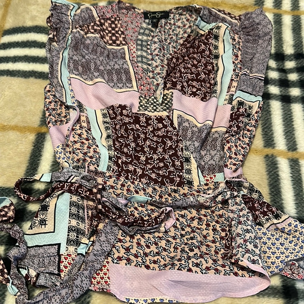 Jessica Simpson Wrap Top EUC